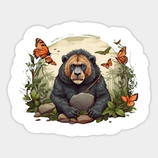 Wild Harmony: Spectacled Bear Sanctuary Sticker
